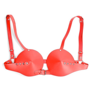 Red Sexy PU Bra - Image 3