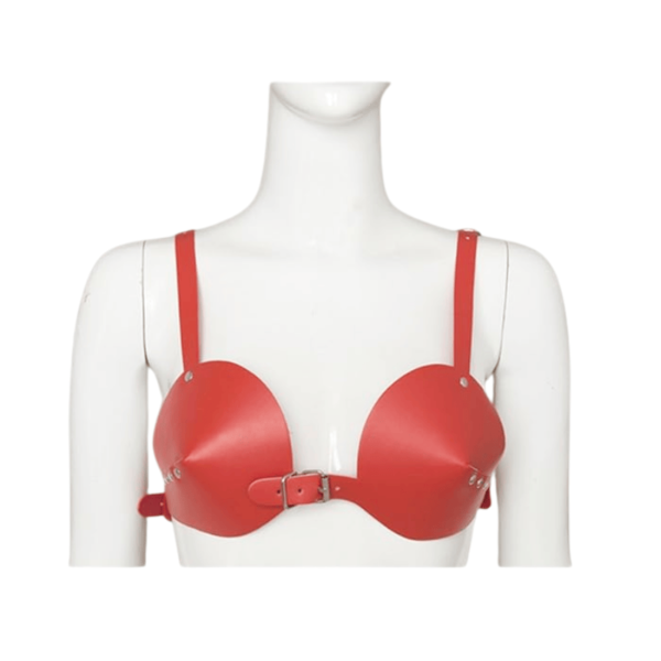 Red Sexy PU Bra