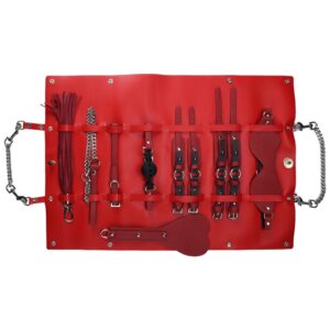 Red Leather 8pc BDSM Set - Image 8