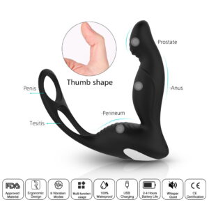 Men's Prostate Vibrator & Cock Ring - Image 7