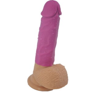 7.48 inch two-color penis, available in pink, lilac, black and beige - Image 3