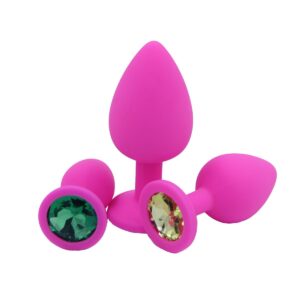 Silicone Jeweled Butt Plug - Image 2