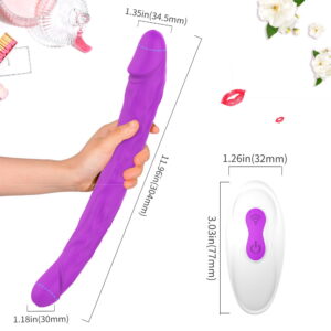 Waterproof Vibrator 12 inch Double Ended Remote Control - You in Heaven - Image 2