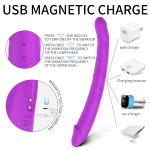 Waterproof Vibrator 12 inch Double Ended Remote Control - You in Heaven - Image 3