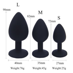 Silicone Jeweled Butt Plug - Image 8
