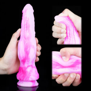 King Monster Colorful Penis Fantasy Thick Crystal Dildo For Anal Vaginal Sex 10.2 in - Image 10