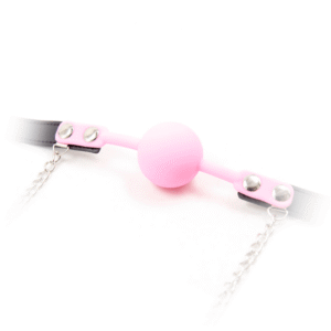 Pink Gag With Nipple Clamps - Image 3
