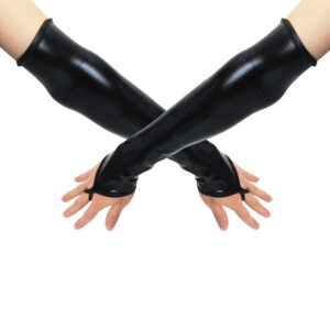 Black Fingerless Sleeve Style Glove - Image 1