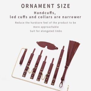 Winered Leather Bondage Set - Skin Friendly and Soft
