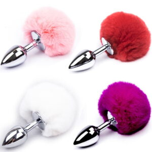 Fluffy Rabbit Tail Butt Plug - Image 1