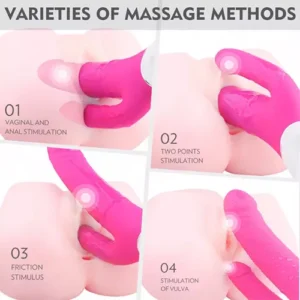 Pink Double Dildo Vibrator - Image 3