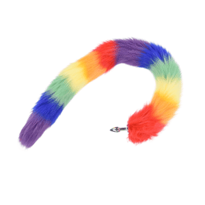 Rainbow Fox Tail Butt Plug - Image 4