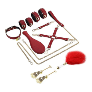 Luxurious Red 7-Piece BDSM Set - Image 6
