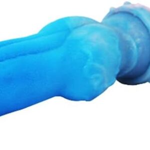 Flexible Blue Pink Dildo - Long, Large - Silicone Made - Double-Ended Penis - Image 3