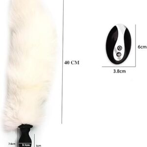 White Fluffy Anal Plug - Image 6