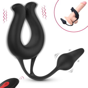 Todas Vibrator Cock Ring & Vibrator Butt Plug - Image 1