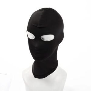 black mask face fully covered only eyes exposed