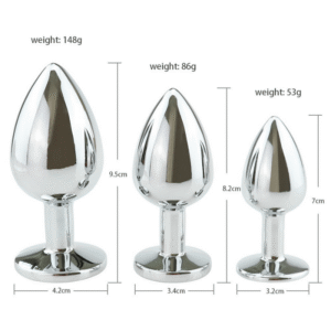 Metal Jeweled Anal Plug SET - Image 7