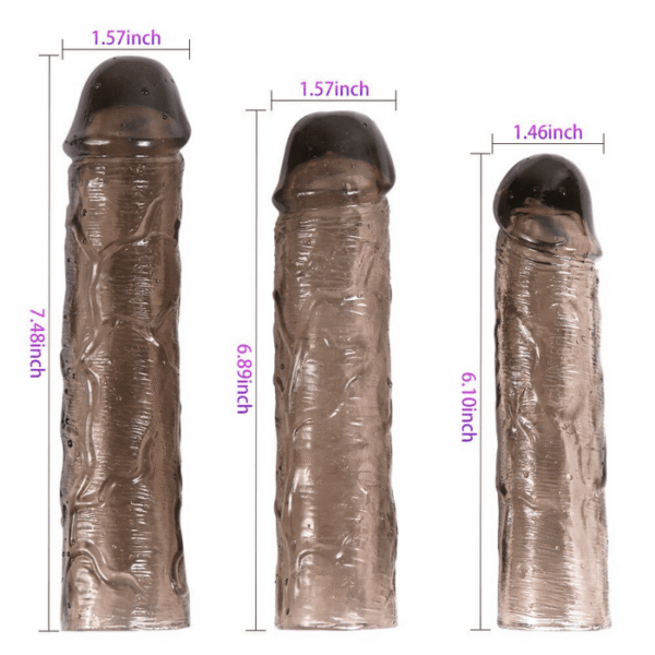 Textured Penis Sleeves 3 Pack Textured Penis Sleeves 3 Pack
