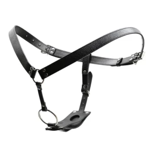 Leather Bondage Strap On Pants - Image 6