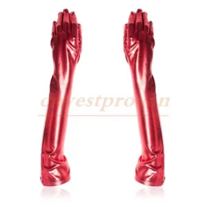 Spandex Red Gloves - Image 4